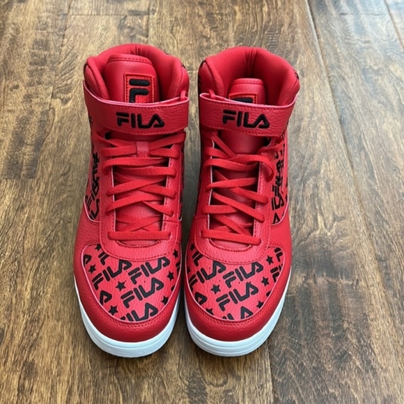 NEW FILA Men's Red High Tops Sneakers Size 10.5 - Picture 5 of 17